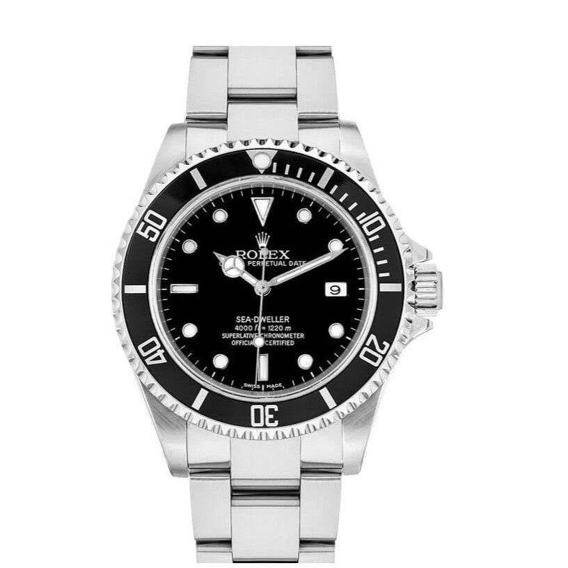 Rolex Sea-Dweller Date 40mm Black Bezel and Dial Stainless Steel Oyster Watch 16600