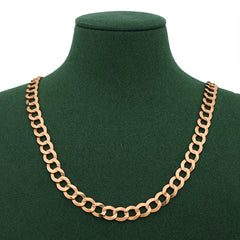10k Rose Gold Solid Flat Cuban Chain 2MM to 15.8MM Necklace 2.3gms to 196gms All Sizes Available