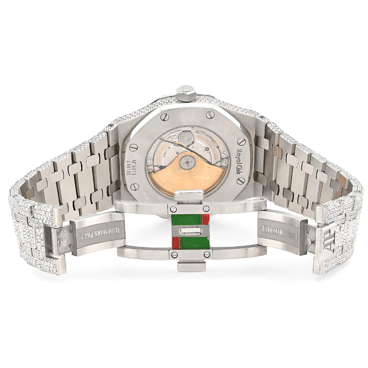 Audemars Piguet Royal Oak Stainless Steel 25CTW Natural Diamond Bussdown ICED OUT Mens Watch