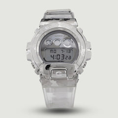 Casio G-Shock GM-6900SCM Silver Camouflage Clear Band Digital Men's Watch