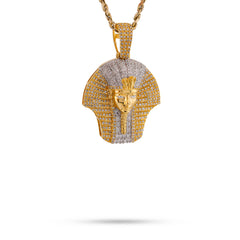 Mens 10k Yellow Gold 0.70CTW Natural Diamond Egyptian Mummy Pharoh Pendant 8.6g Charm