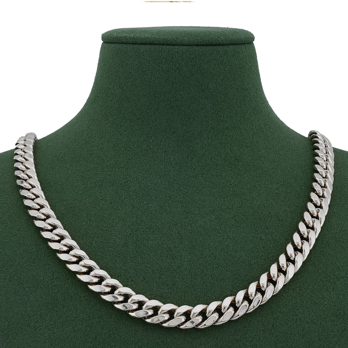 10k White Gold Solid Miami Cuban Chain 8.5gms to 437.4gms Necklace 3.6MM to 16MM Lengths Available 16" to 30"