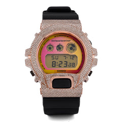 Casio G-Shock DW-6900B Limited Edition 4.6 CT Natural Diamond ASSC Iced Out Watch
