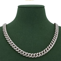 10k White Gold Hollow Miami Cuban Chain 4.2gms to 186gms Necklace 3MM to 17MM Lengths Available 16" to 30"