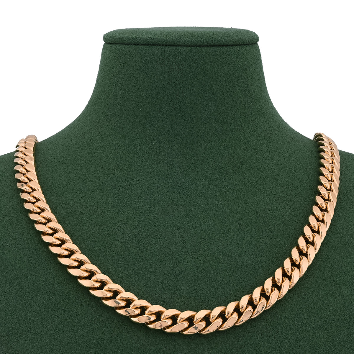 10k Rose Gold Solid Miami Cuban Chain 8.5gms to 437.4gms Necklace 3.6MM to 16MM Lengths Available 16" to 30"
