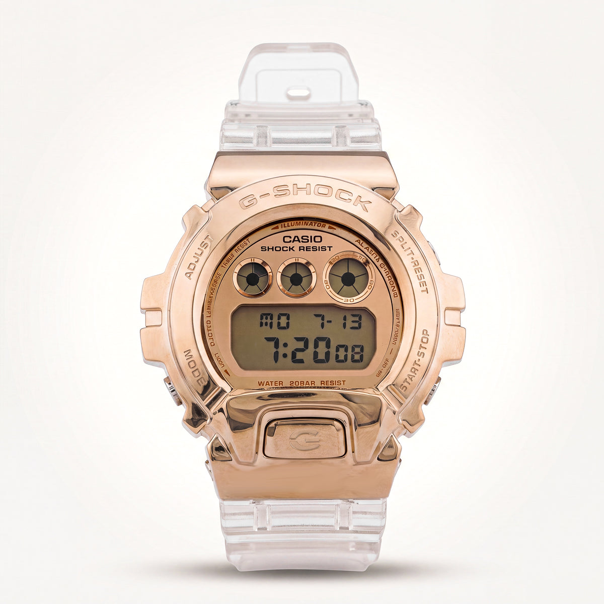 Casio G-Shock GM-6900SG Gold Face Clear Band Digital Men's Watch