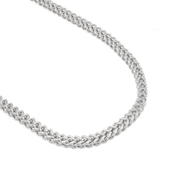 10k White Gold Solid Franco 1.4gms to 37.4gms Chain 0.75MM to 3MM Necklace 14" to 30"