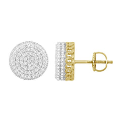 LADIES EARRINGS 0.25CT ROUND DIAMOND 10K YELLOW GOLD