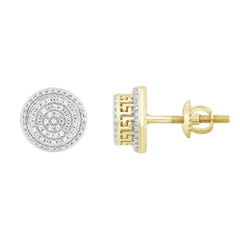 LADIES EARRINGS 0.33CT ROUND DIAMOND 10K YELLOW GOLD