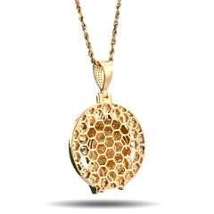 10k Yellow Gold 3.01CTW Natural Diamond Jesus Head Crown Pendant Mens Religious Charm 19.7g