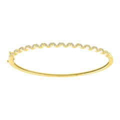 LADIES  BRACELET 0.33CT ROUND DIAMOND 10K YELLOW GOLD