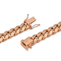 10k Rose Gold Hollow Miami Cuban Chain 4.2gms to 186gms Necklace 3MM to 17MM Lengths Available 16" to 30"