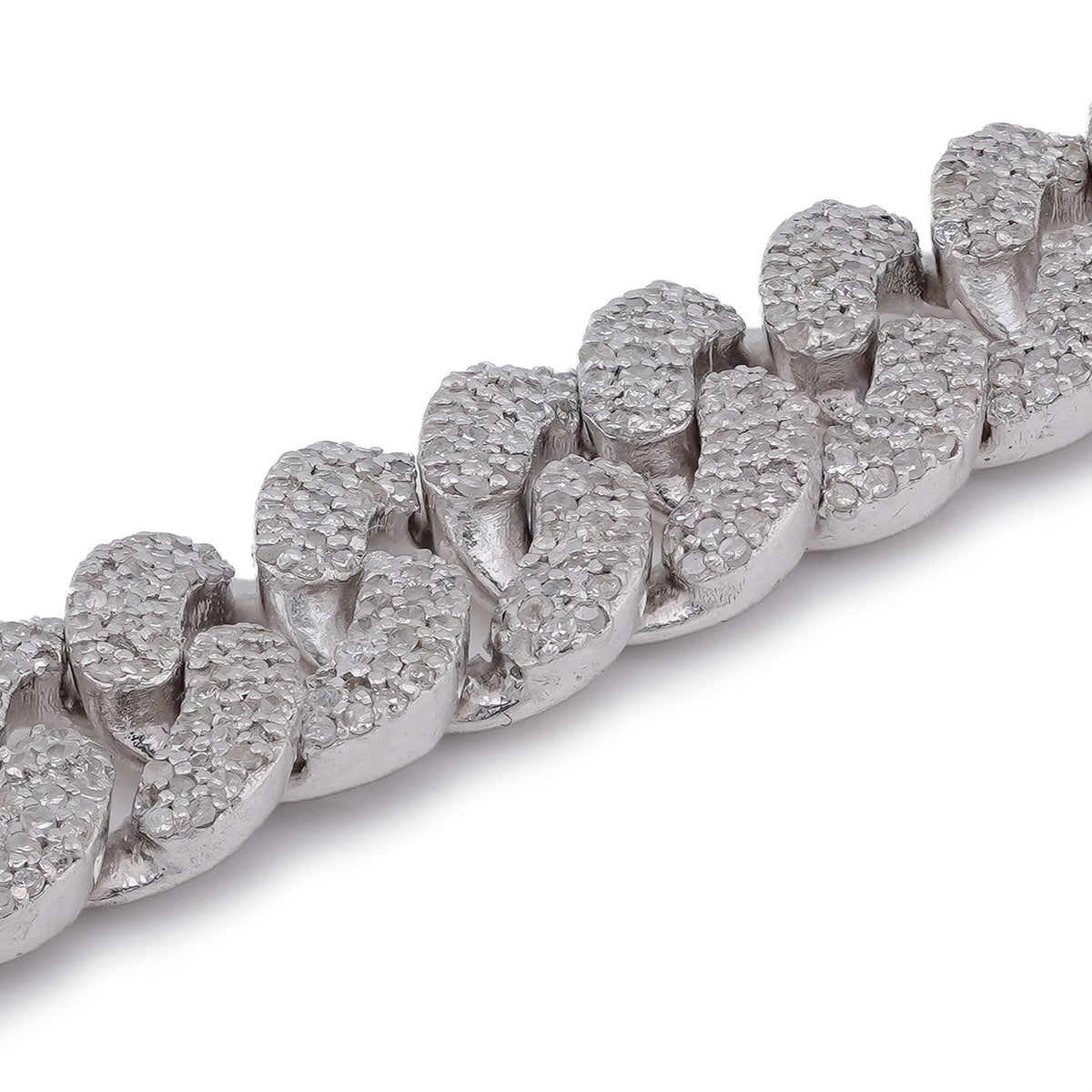 925 Sterling Silver 3.625CTW Natural Diamond 8MM Round Cuban Link Men Women 8" Bracelet 23gms