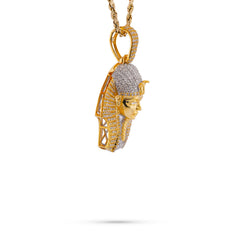 Mens 10k Yellow Gold 0.70CTW Natural Diamond Egyptian Mummy Pharoh Pendant 8.6g Charm