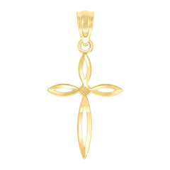 10kt Yellow Gold Womens Cross Religious Charm Pendant