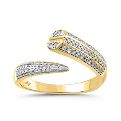 LADIES RING 0.25CT ROUND DIAMOND 14K YELLOW GOLD