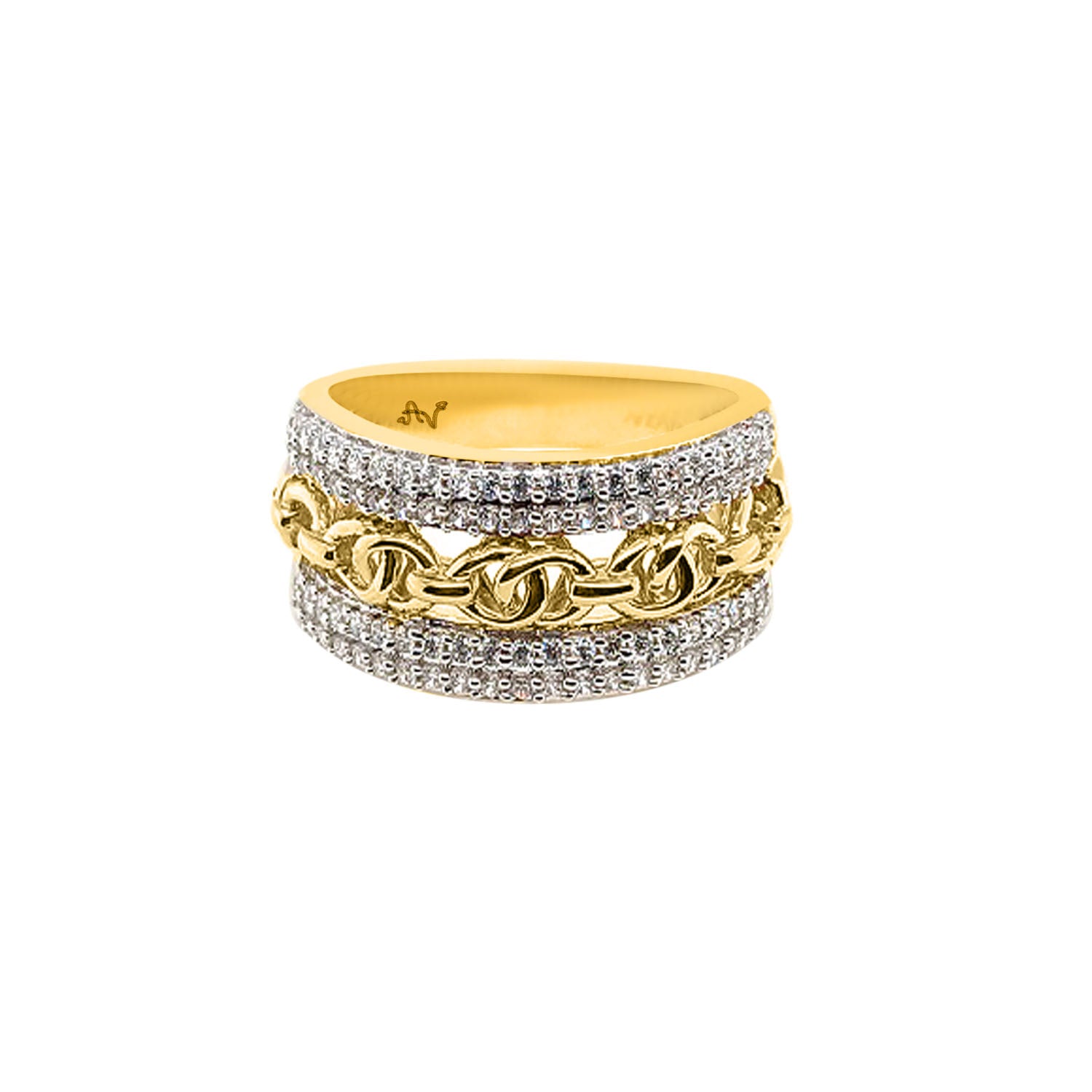 MEN'S RING 0.50CT ROUND DIAMOND 10K YELLOW GOLD