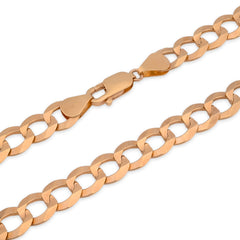 10k Rose Gold Hollow Flat Cuban Chain 2MM to 16.5MM Necklace 1.5gms to 102.6gms Sizes 14" to 30"