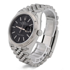 All Factory 36MM Rolex Datejust 18K White Gold & Oystersteel Jubilee Band Fluted Bezel with Box/Papers Watch