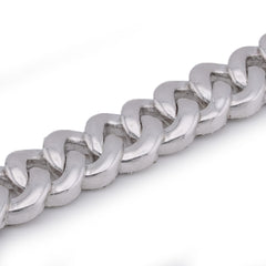 925 Sterling Silver 3.625CTW Natural Diamond 8MM Round Cuban Link Men Women 8" Bracelet 23gms
