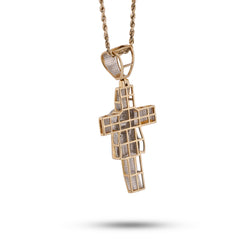 10k Yellow Gold 1.5CTW Cross w/ Jesus Head Natural Diamond Charm 10.3g Religious Pendant