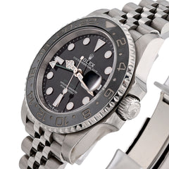 40MM Rolex GMT-Master II White Gold & Oyster Steel Jubilee Band with Box & Card Mens Watch