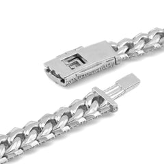 10MM 925 Sterling Silver 22.85CTW Lab Diamond Snake Cuban Link Chain 22" 101.1gms Mens Necklace