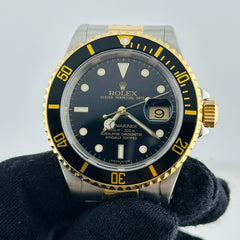 Rolex Submariner Black Dial on Oyster Bracelet Ref. M16613LN Papers 1989