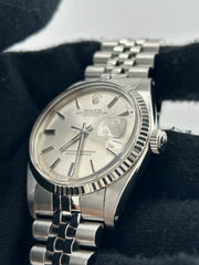 Rolex Datejust 36 Silver Stick Dial on Jubilee D Link Bracelet Ref. 1601 1976