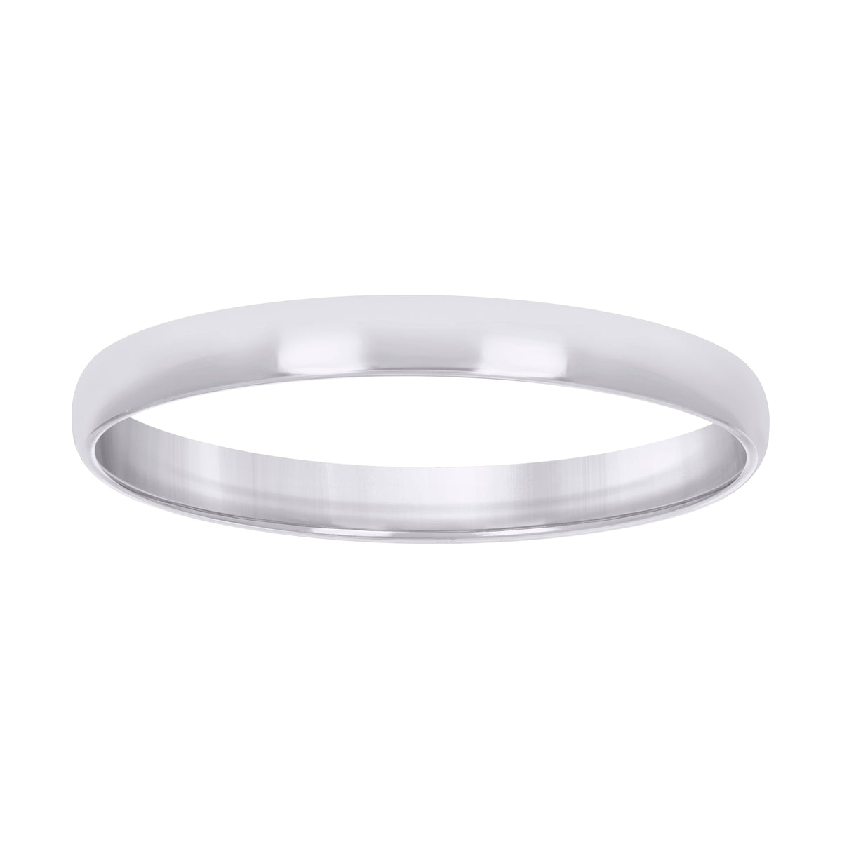 10kt White Gold Unisex 2mm Regular-Fit Wedding Band Ring Size 13