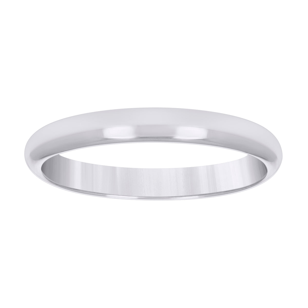 10kt White Gold Unisex 4mm Regular-Fit Wedding Band Ring Size 9