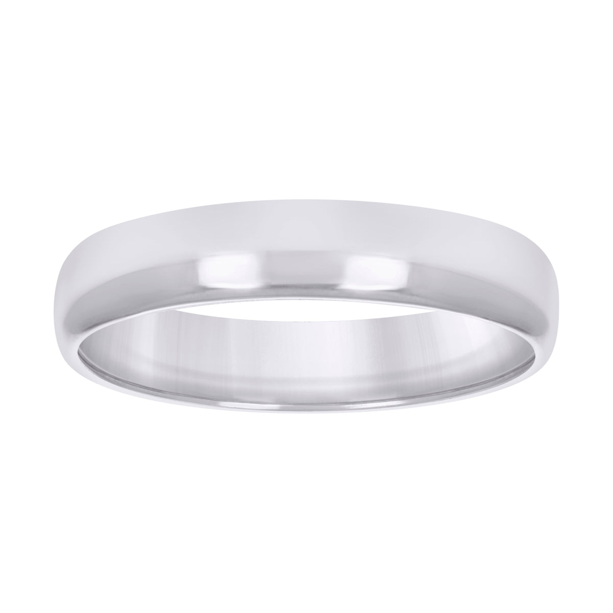 10kt White Gold Unisex 5mm Regular-Fit Wedding Band Ring Size 7