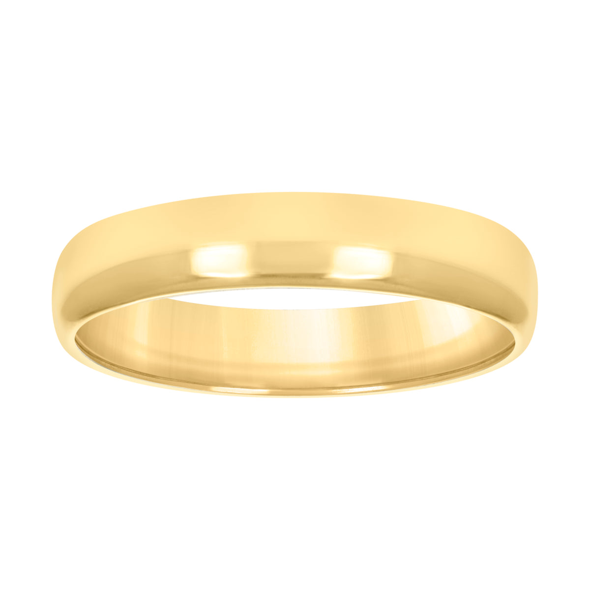10kt Yellow Gold Unisex 5mm Regular-Fit Wedding Band Ring Size 8