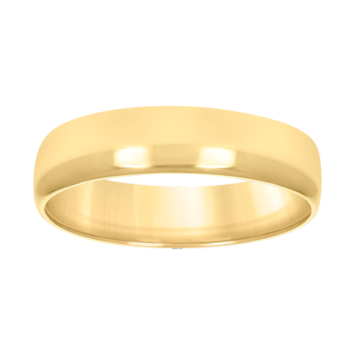 10kt Yellow Gold Unisex 6mm Regular-Fit Wedding Band Ring Size 7