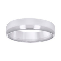 10kt White Gold Unisex 5mm Regular-Fit Wedding Band Ring Size 11