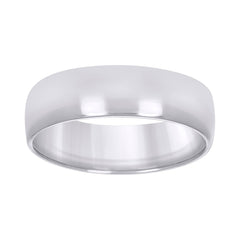 10kt White Gold Unisex 7mm Regular-Fit Wedding Band Ring Size 8