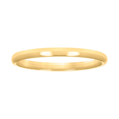 10kt Yellow Gold Unisex 2mm Comfort-Fit Wedding Band Ring Size 8