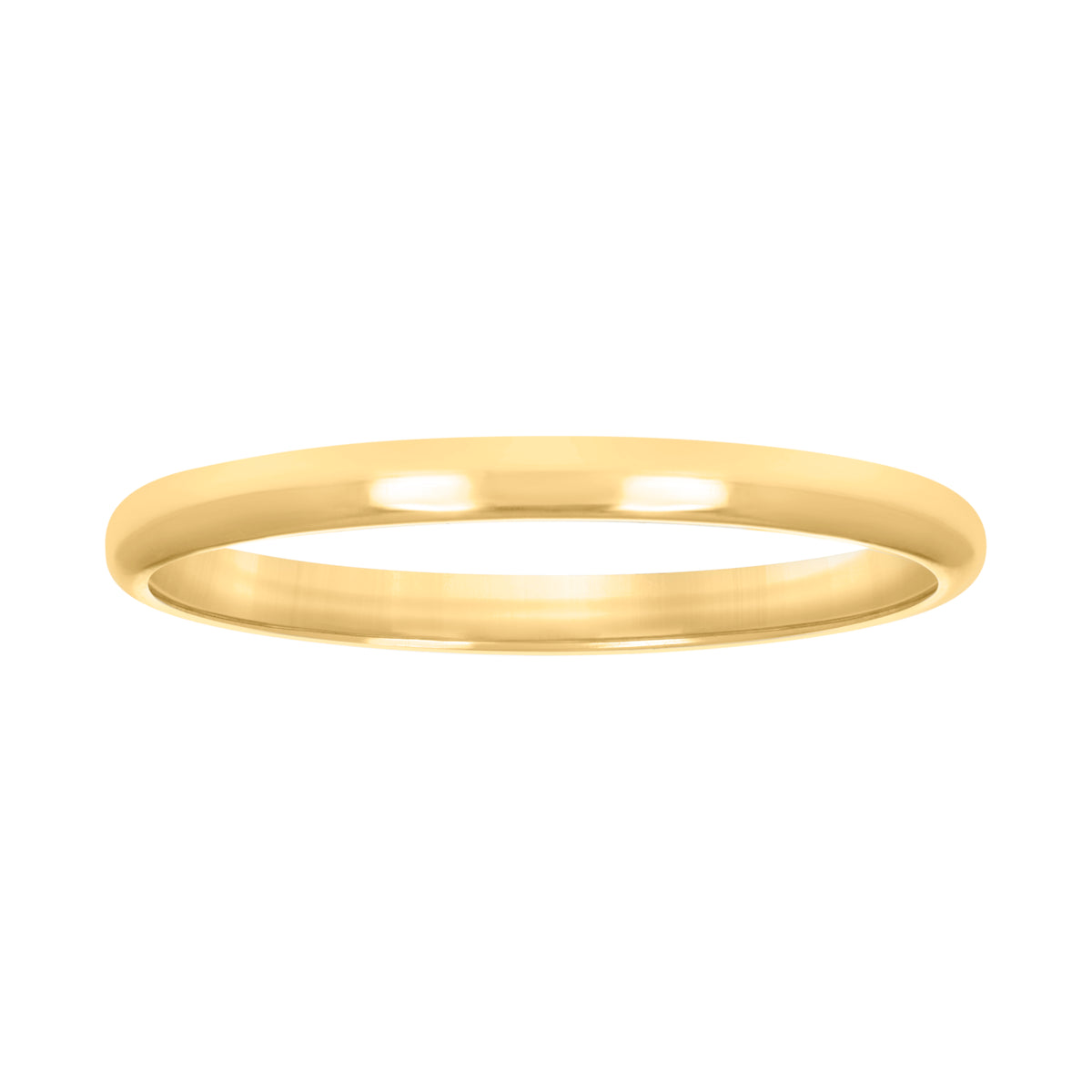 10kt Yellow Gold Unisex 2mm Comfort-Fit Wedding Band Ring Size 11