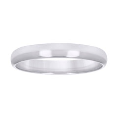 10kt White Gold Unisex 3mm Comfort-Fit Wedding Band Ring Size 9
