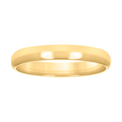 10kt Yellow Gold Unisex 3mm Comfort-Fit Wedding Band Ring Size 13