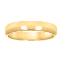 10kt Yellow Gold Unisex 4mm Comfort-Fit Wedding Band Ring Size 8