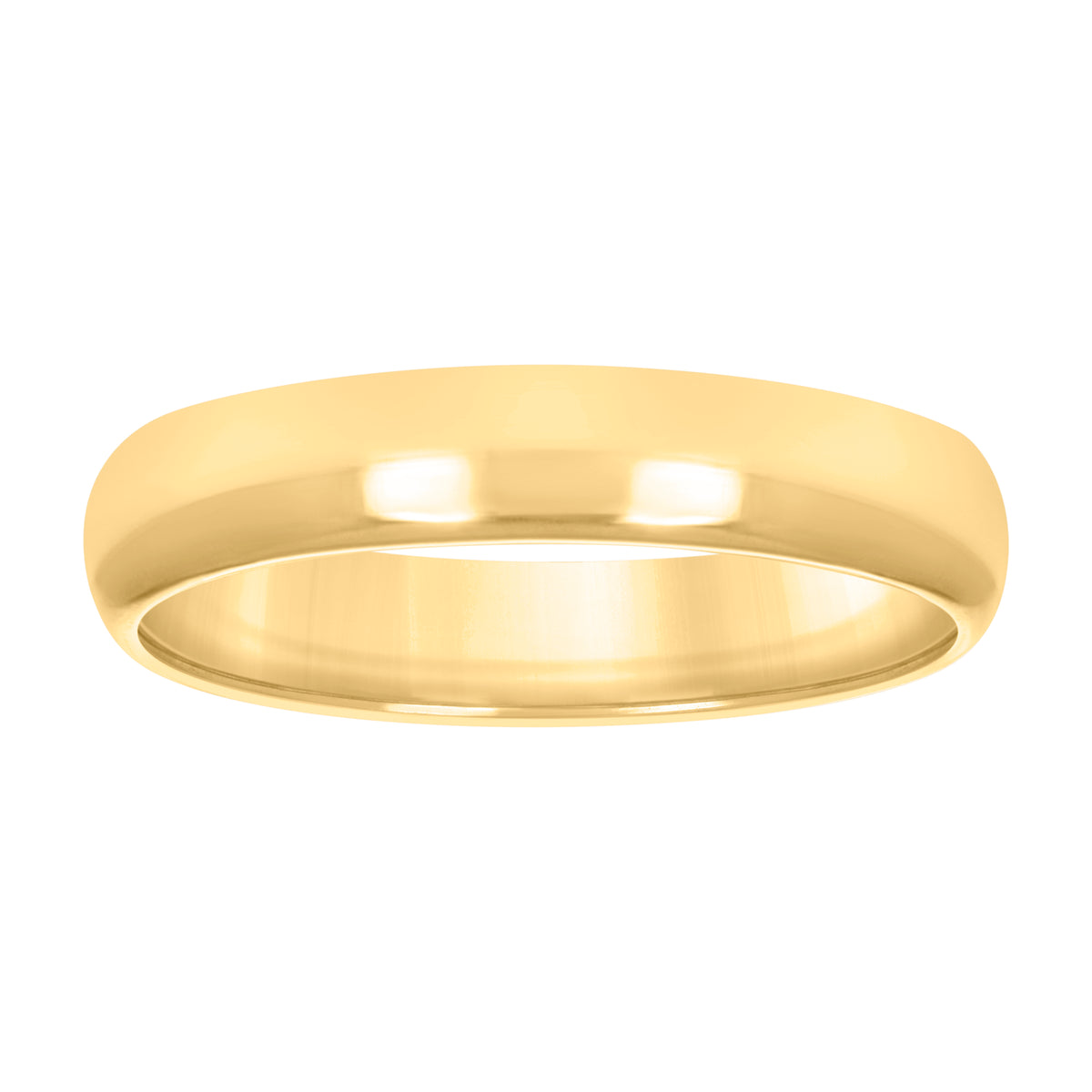 10kt Yellow Gold Unisex 4mm Comfort-Fit Wedding Band Ring Size 12