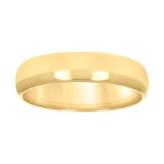 10kt Yellow Gold Unisex 5mm Comfort-Fit Wedding Band Ring Size 11
