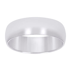 10kt White Gold Unisex 7mm Comfort-Fit Wedding Band Ring Size 11