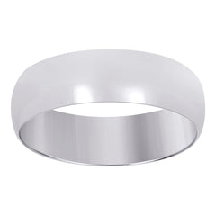 10kt White Gold Unisex 7mm Comfort-Fit Wedding Band Ring Size 12