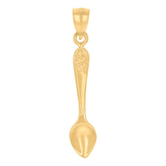 10kt Yellow Gold Mens Spoon Household Charm Pendant