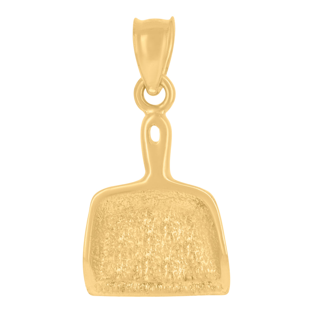 10kt Yellow Gold Mens Dustpan Charm Pendant