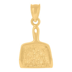 10kt Yellow Gold Mens Dustpan Charm Pendant