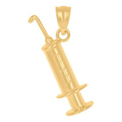 10kt Yellow Gold Mens Injection Charm Pendant