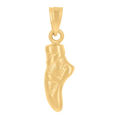 10kt Yellow Gold Textured Womens Ballet Shoes Sports Charm Pendant